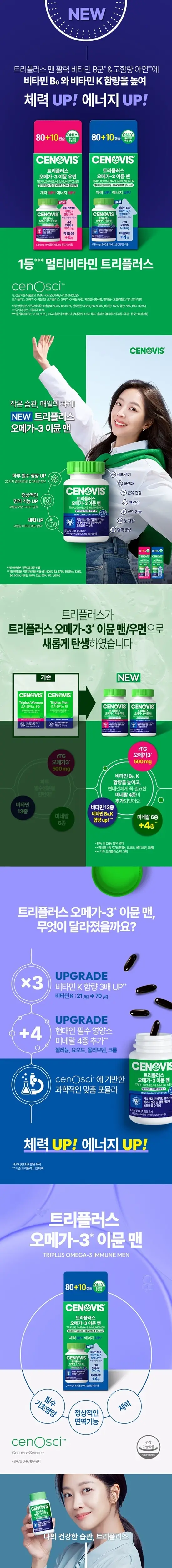 [올영단독] 세노비스 트리플러스 오메가3 이뮨 우먼/맨 80+10캡슐 기획(45일분) 상세페이지 2